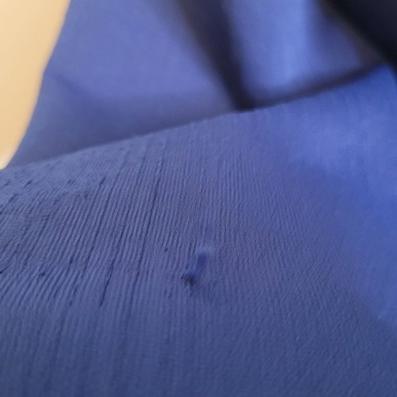 Vintage Dress Damon Dress Navy Blue Red Trim Zip Front Belted Collar 60s Retro - Picture 4 of 13